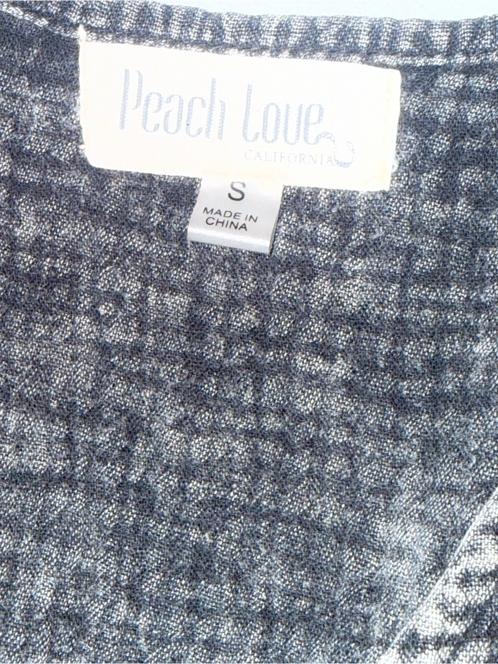 Peach Love California Cotton Gauze Romper Bell Sleeve Boho Charcoal Small - Picture 3 of 10